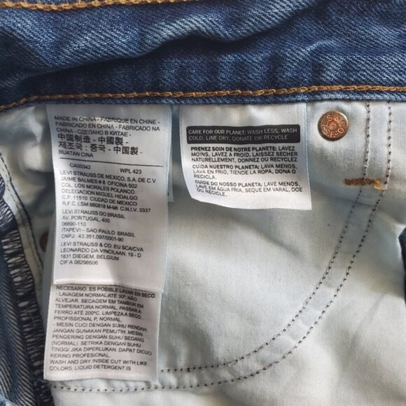 Levi's Distressed Blue Wedgie Short Size 27 - Picture 7 of 10